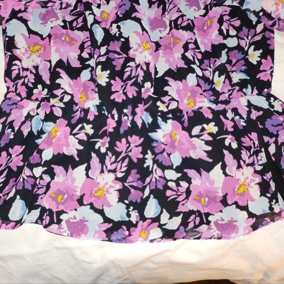 Womens M sheer/lined polyester top - Picture 3 of 5